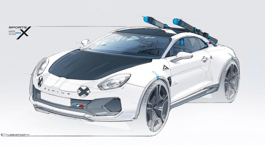 Эскиз Alpine A110 SportsX 2020 года  (фото 10 из 11)